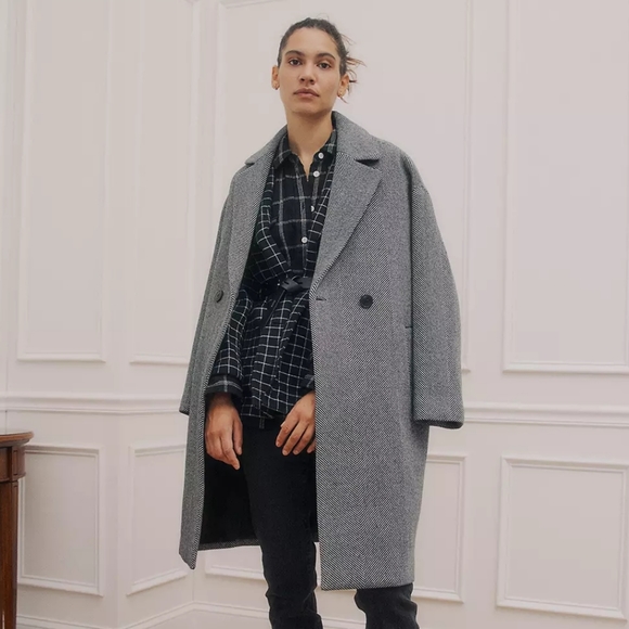 Averdon Coat in Herringbone Insuluxe Fabric large - Picture 1 of 9